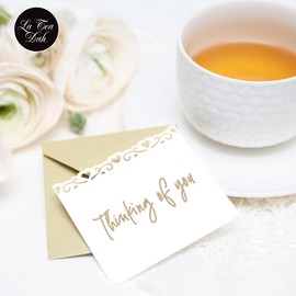 Thinking of You Tea by La Tea Dah - Moroccan Mint Green Tea | Gourmet Tea Gift Sets | Sympathy Gift for Friend Going Through a Hard Time (12 Sachets)