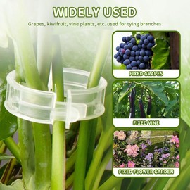 Secured Plastic Plant Clips, 2024 Combinable Plant Support Clips, Plastic Trellis Clips for Climbing Plants, Vine Vegetables Fixing Clips, Plant Clips for Tomato Trellis & Peony Cages (Brown, 300pcs)