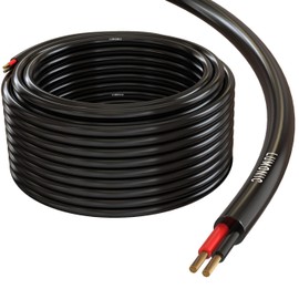 Lumonic Speaker Cable 10 m Black Round CCA HiFi Speaker Cable Audio Round Cable Professional PA Installation Audio Round Cable