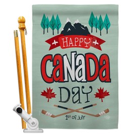 Ornament Collection July 1st Canada Day House Flag Set Provinces Canadian Territories Region Country Particular Area Decoration Banner Small Garden Yard Gift Double-Sided, Made in USA