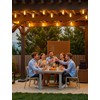 Larkvue 96FT(2x48FT) Solar Outdoor String Lights with Remote & Timer,