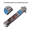 Men Spring Comb Pocket Size Stainless Steel Teeth Foldable Brush