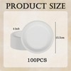 6inch Small White Paper Plates Compostable Plates,100Pcs Sturdy Sugarcane Party