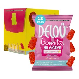 Gomita Deloü Sin Azúcar (keto) Sabor Fresa Enchilada / 12 Pz