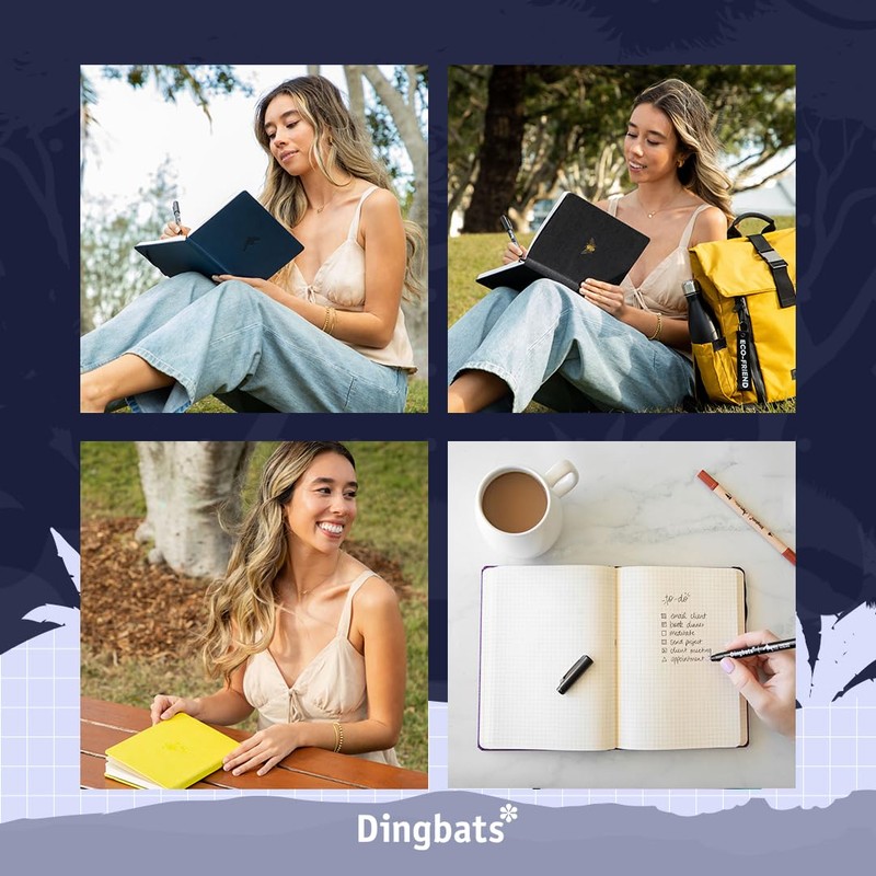 Dingbats* Wildlife Plain Journal A5 - Vegan Leather Hard Cover,