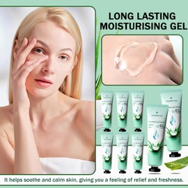 JunKuJK 8PCS Purity Aloe Vera Gel - Hydrating Aloe Vera Gel for Face and Skin,No Sticky Moisturizing Aloe Gel L