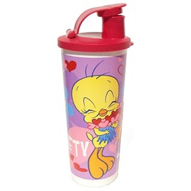 Tupperware 16 Ounce Flip Top Tumbler Tweety Bird Design