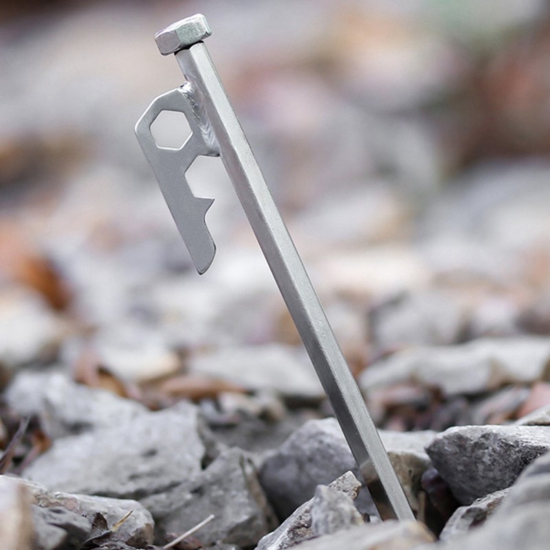 8 pcs Stainless Steel 20cm Hex Tent Stakes Pegs for
