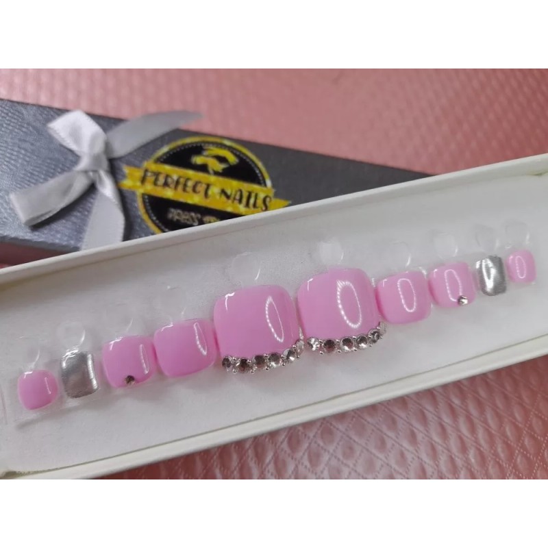 Perfect Nails Press On Uñas Para Pies Quita Y Pon