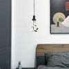 Cunfash Modern LED Pendant Light, Black Spiral LED Pendant Light