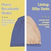 NICPOO Silk Satin Bonnet Hair Wrap for Sleeping, 2 Pcs