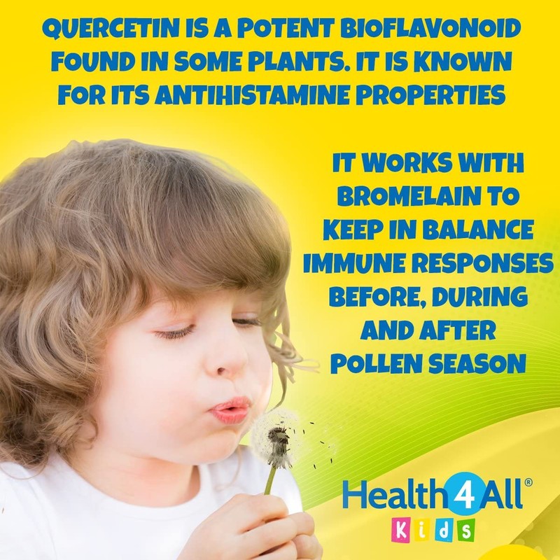 Health4All Kids Quercetin with Bromelain and Vitamin C 60 Chewable