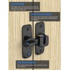 MeBantoo 90/180 Degree Flip Barn Door Lock, Protect Privacy -