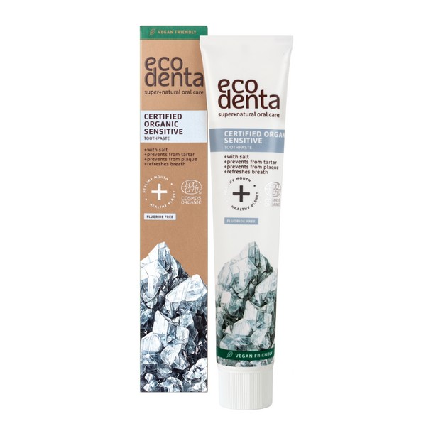 ECODENTA CERTIFIED COSMOS ORGANIC SENSITIVITY RELIEF TOOTHPASTE WITH SALT 75ml