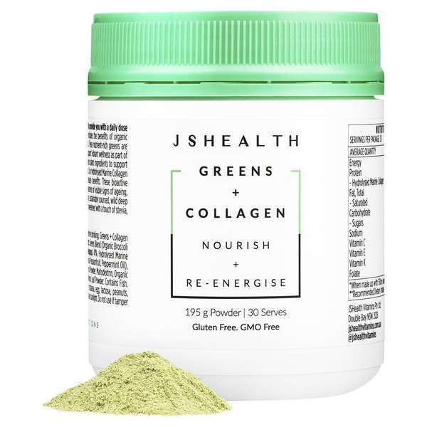 JSHealth Greens + Collagen Powder 195g