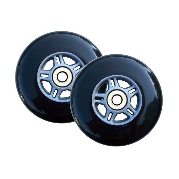 2 BLACK REPLACEMENT Wheels ABEC7 Bearings SCOOTER 100mm