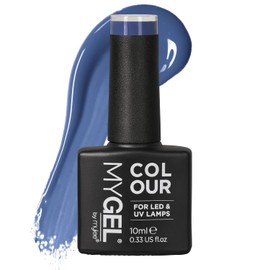 MyGel by MYLEE Semi-permanent Gel Polish 10 ml [Monday Blue ] UV/LED Nail Art Manicure Pedicure for Professional and Home Use - Long Lasting and Easy to Apply