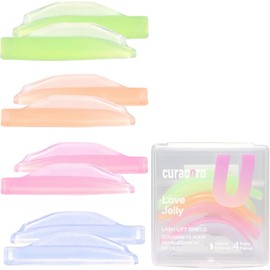 CURACORO Lash Lifting Shields, 8 Unidades/4 Tamaños, Almohadillas para Permanente de Pestañas, Varillas para Rizar y Levantar Pestañas, Herramientas de Silicona Reutilizables para Laminación
