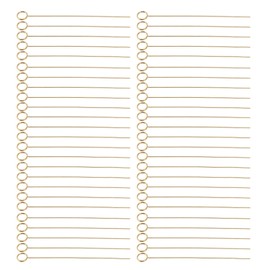 50 Unids Floral Selecciones Clips Reutilizables de Oro de Alambre de Metal Floral Lugar Titular de la Tarjeta 6in Photo Memo Holder Pick para Compromiso de Boda (Redondo)