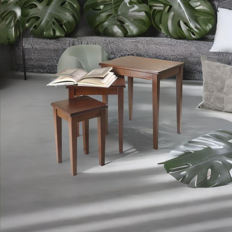 Ergode Beechwood Stackable Nesting Tables - Set of 3 Sizes