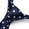 HISDERN Extra Long Polka Dots Tie Handkerchief Men's Necktie &