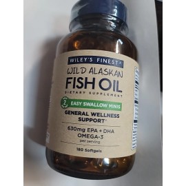 Wileys Finest Wild Alaskan Fish Oil Easy Swallow Minis 180 Softgel 01/2026