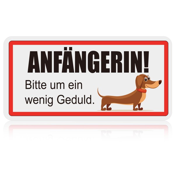 Weewooday Beginner Driver Magnetic Sign with Dachshund Pattern Learner Driver