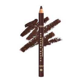 L'Oreal Paris Haute Couleur Kohl - Lápiz delineador de ojos, color intenso con fórmula suave similar al gel, hasta 12 horas de uso, 120 cuero marrón