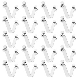 SING F LTD 20PCS Kayak Paddle Snap Spring Clips 6mm Push Button Spring Clip for Kayak Paddle Tent Pole Manganese Steel Silver (Double Button)