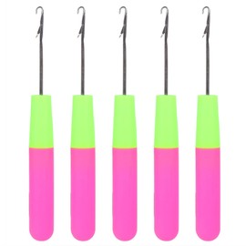 5 Ganchos de Ganchillo para Extensiones de Cabello, Ganchos de Cierre, para Hacer Pelucas y Trenzar Cabello. (gancho de crochet mediano)