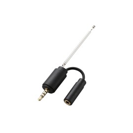 エレコム(ELECOM) スマートフォン用ロッドアンテナ アダプタタイプ ブラック MPA-35ATRBK