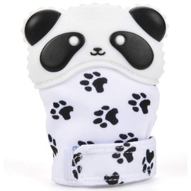 Teething Mittens for Babies, Comforter, Pacifier, Teether Mitts BPA Free Baby Teething Glove, Comforting Teething Toy Cute Panda