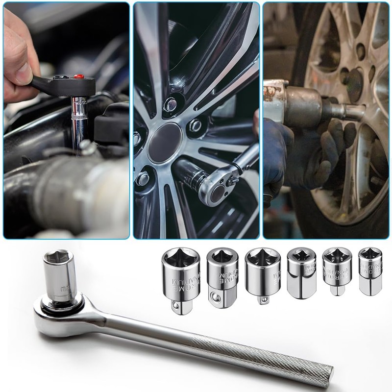 Flintronic Impact Socket Adapter Reducer, 1/2" Drive Twist Socket Set