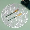 Hosoncovy 4 Pack Waves Decorative Placemats PVC Placemats Hollow Table