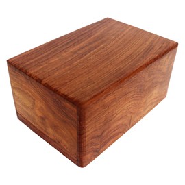 Indian Glance Wooden Urn Box - Urn for Human Ashes Funeral Cremation Urn (X-Large 9.5″ x 6.5″ x 5″ Urn Holds: 200 cu. in.)