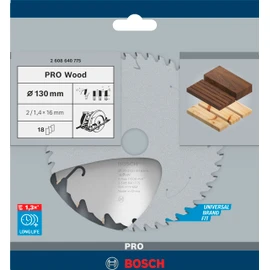 Bosch 1x PRO Wood Circular Saw Blade for Corded Hand-Held Circular Saws (for Softwood, Hardwood, Ø mm, Professional Accessory Hand-Held Circular Saw)