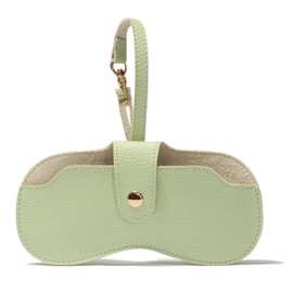SIRAMO Glasses Case, Stylish, Eyeglass Case, Thin, Sunglasses Case, Outdoor, Sunglasses Case, Soft, Eyeglass Case, Cute, Stylish, Women's, Glasses Case, Lightweight, matcha green