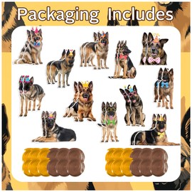 24 Pcs German Shepherd Hanging Decorations German Shepherd Hanging Swirls Ceiling Swirls Funny Dog Birthday Party Supplies for German Shepherd Party Decorations