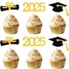 ZWLIYCHN Graduation Cupcake Toppers 48PCS Glitter Class of 2025 Cupcake