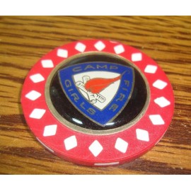 Golf Design CAMP FIRE GIRLS 3D Epoxy Diamond design Poker Chip Golf Ball Marker Card Guard R