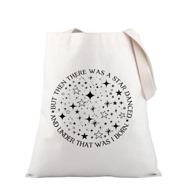 PLITI Funny Beatrice Gift Much Ado About Nothing Gift Literature Gift Shakespeare Quote Tote Bag For Book Lover (Star Danced TGU)