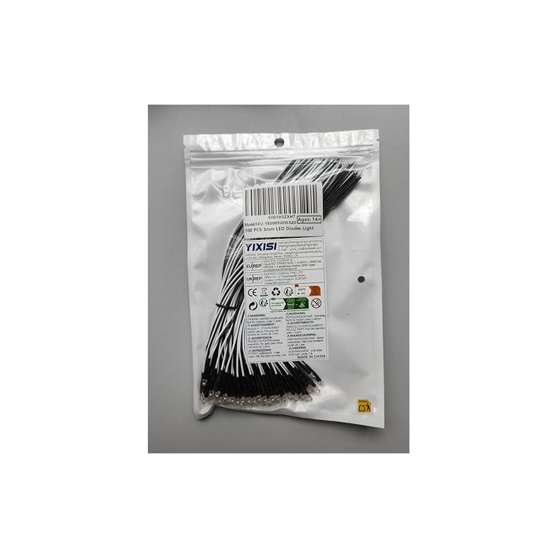 YIXISI YIXISI 100 PCS 3mm LED Diodes Light, Ultra Bright