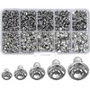 500 Sets Cz White Clear Crystal Rivets Rapid Rhinestone Silver