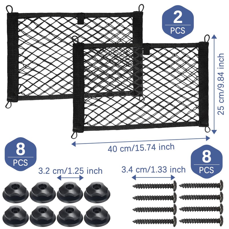 Storage Nets for Campervans, 2PCS Car Storage Net 40 X