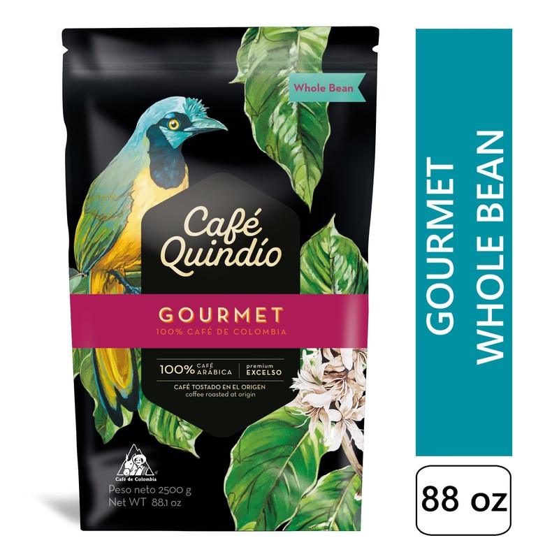 Cafe Quindio Gourmet - Medium Roast 100% Colombian Excelso Whole