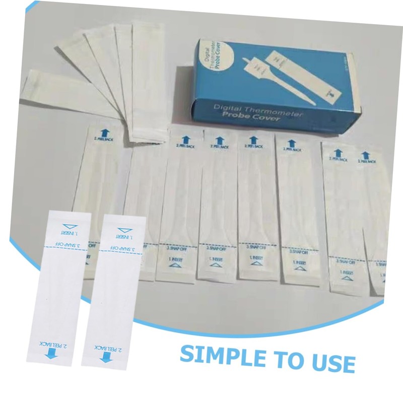 Mobestech 300pcs Paper Thermometer Probe Protective Covers for Accurate Measurement