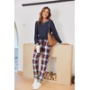 Ekouaer Pajamas Women’s Long Sleeve Sleepwear Christmas Plaid Lounge Sets