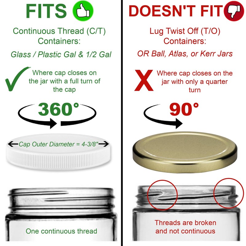 Lid for Half to 1-Gallon Plastic Glass Storage Containers; Fits
