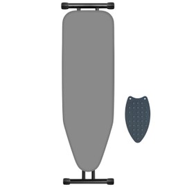 RIZTAIK Ironing Board, Compact and Space Saver,Size 13 x 43, Metal Construction Ironing Boards with Extra Thick Heavy Duty Padded, Stable Structure,Skid Feet, Premium Iron Board,Grey