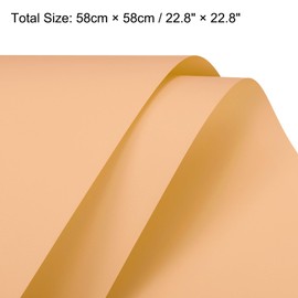 MECCANIXITY Pearlescent Film Flower Wrapping Paper 22.8x22.8 Inch Waterproof for DIY Crafts, Gift/Gift Box Packaging Oatmeal Pack of 20pcs